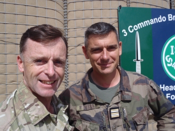 Lt Col Tim Purbrick and Lt Col Herve Pierre of the French Marines