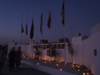 The candle-lit memorial service in Lashkar Gah on the 10th Anniversary of the 9/11 attacks