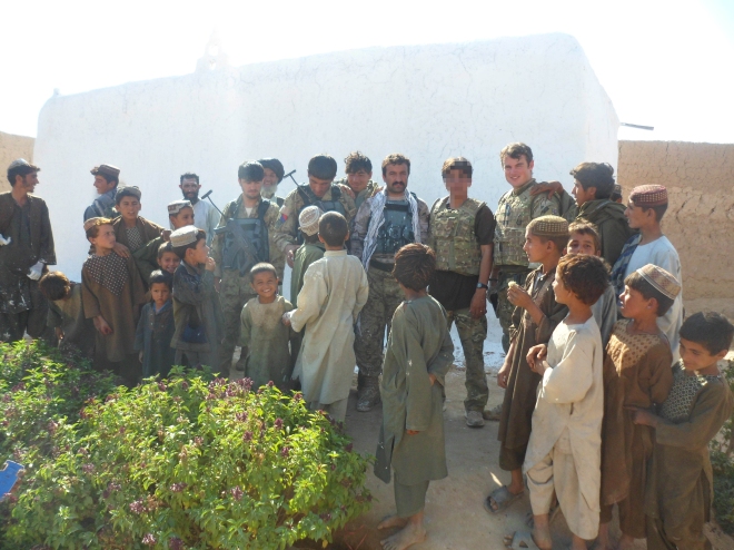 Mosque-painting project in Nad –e-Ali with the Afghan National Civil Order Police