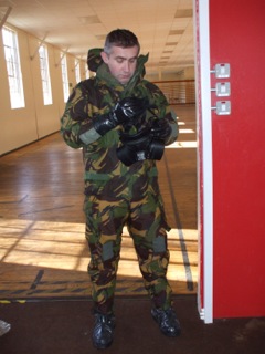Warming up nicely in my CBRN kit.